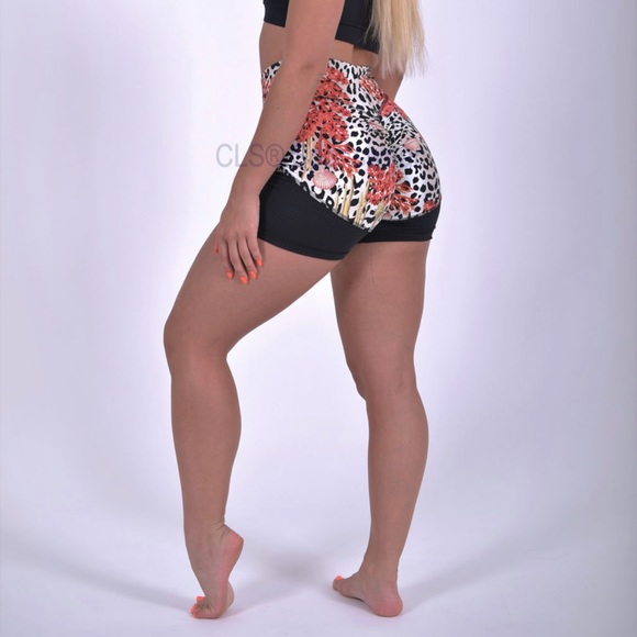 CLS | NC Elite Shape Wild Marine Leopard Amanda Top and Mesh Shorts Set Sz Small - Picture 6 of 15